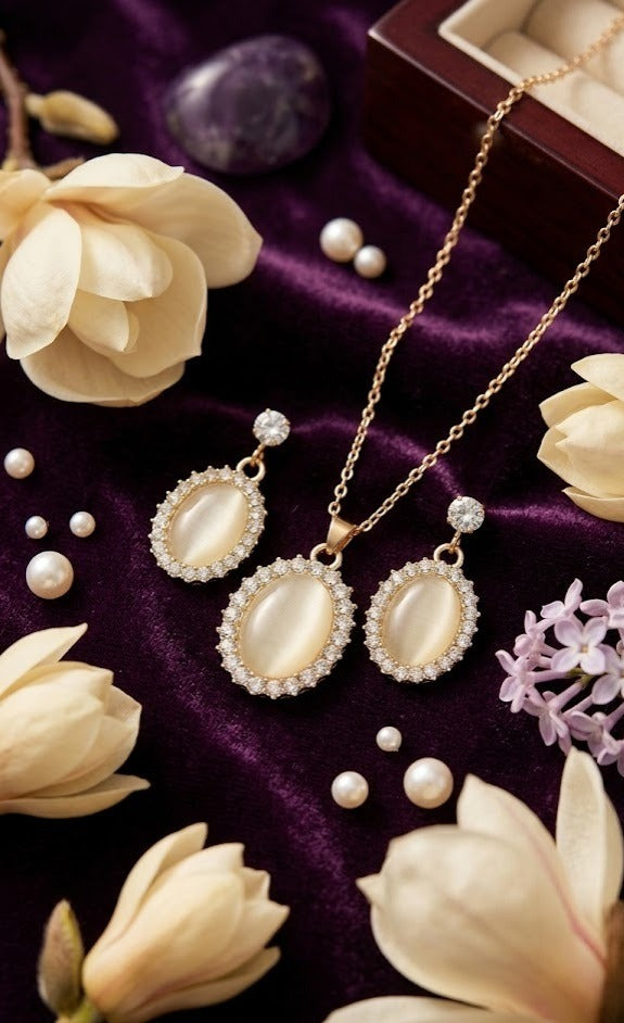 Timeless Elegance Crystal Halo Set