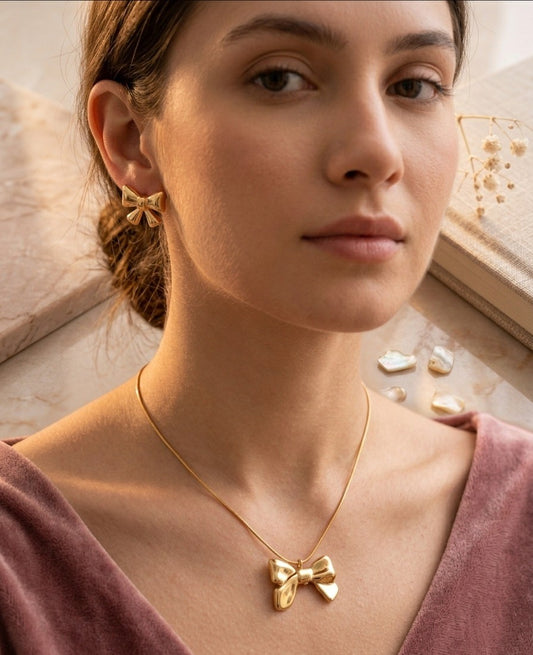 Dainty Ribbon Elegance Set ( stainless steel)