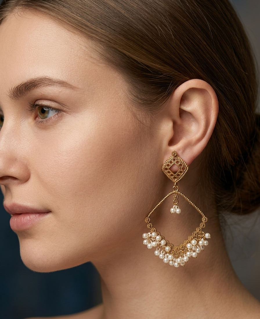 Elegant Gold Long Jhumka