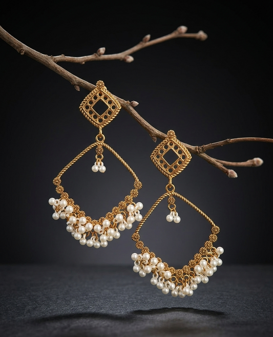Elegant Gold Long Jhumka