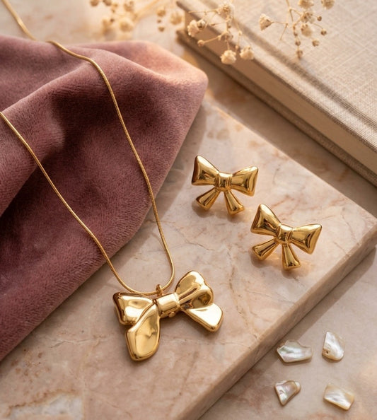 Dainty Ribbon Elegance Set ( stainless steel)