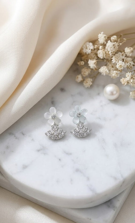 Blossom & Shimmer Fan Studs