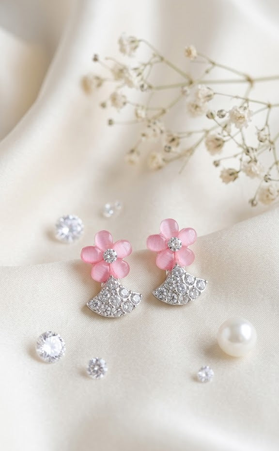 Blossom & Shimmer Fan Studs