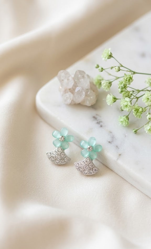 Blossom & Shimmer Fan Studs