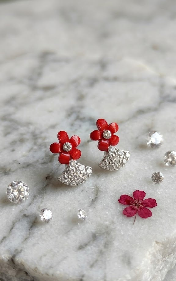 Blossom & Shimmer Fan Studs